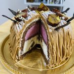 カシスとマスカルポーネ入りモンブランドームケーキ★